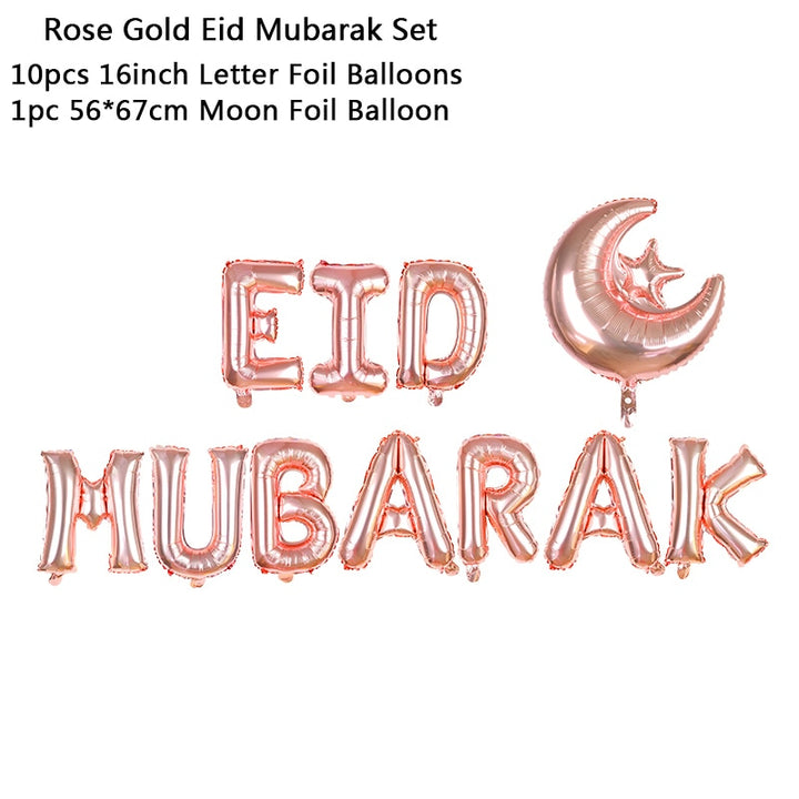 Eid Mubarak Decorative Banner / Balloons Set