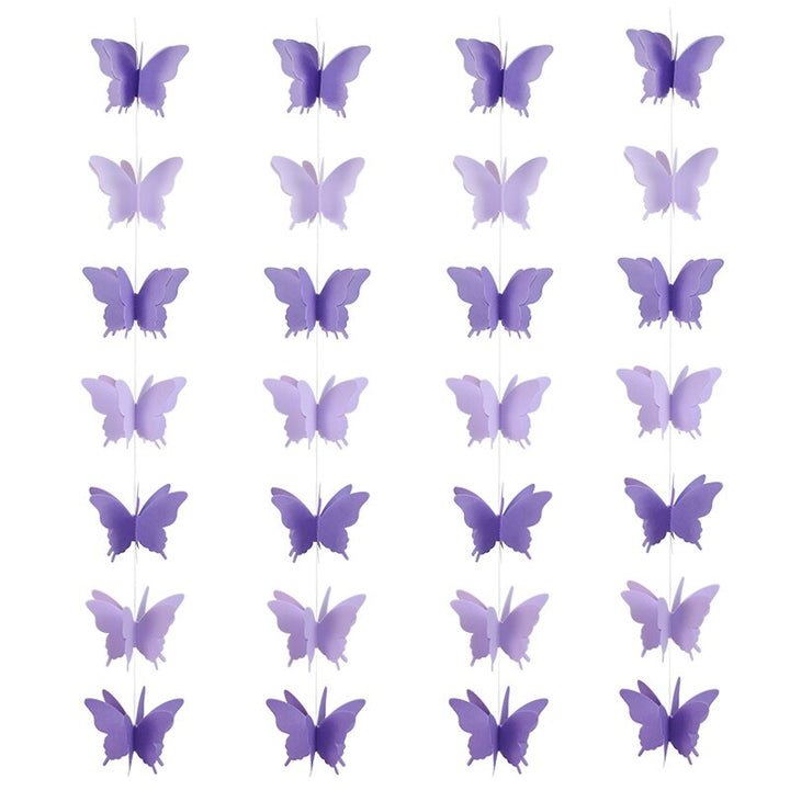 Colorful 3D Butterfly Paper Garland