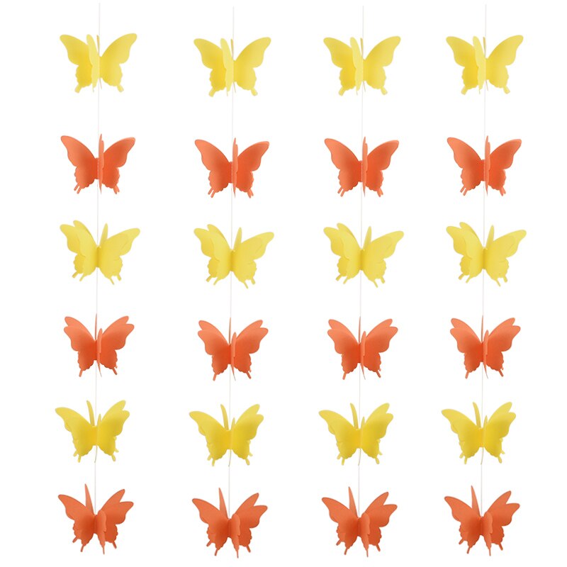 Colorful 3D Butterfly Paper Garland