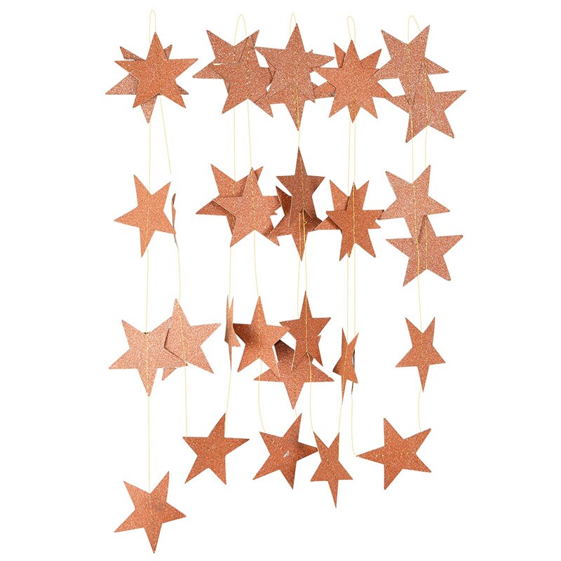 Paper star party garland, view 5 - MRSLM