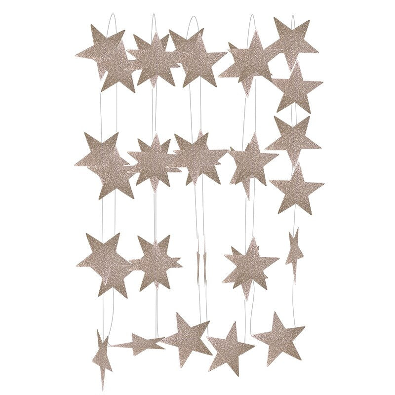 Paper star party garland, view 8 - MRSLM