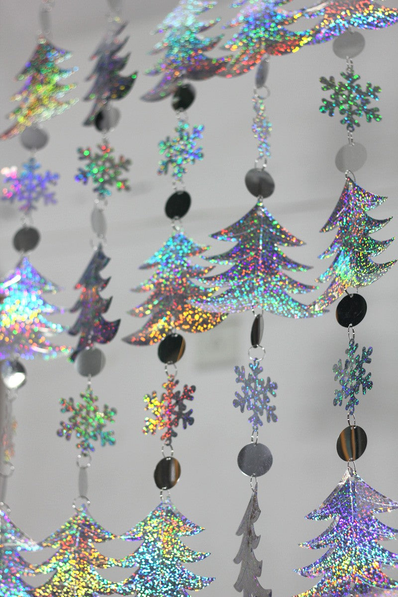 Sequined Christmas Trees Party Decor Garland