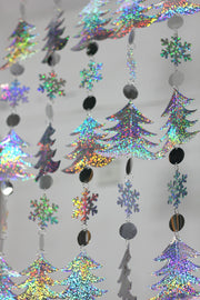 sequined christmas trees party garland, view 10 - MRSLM