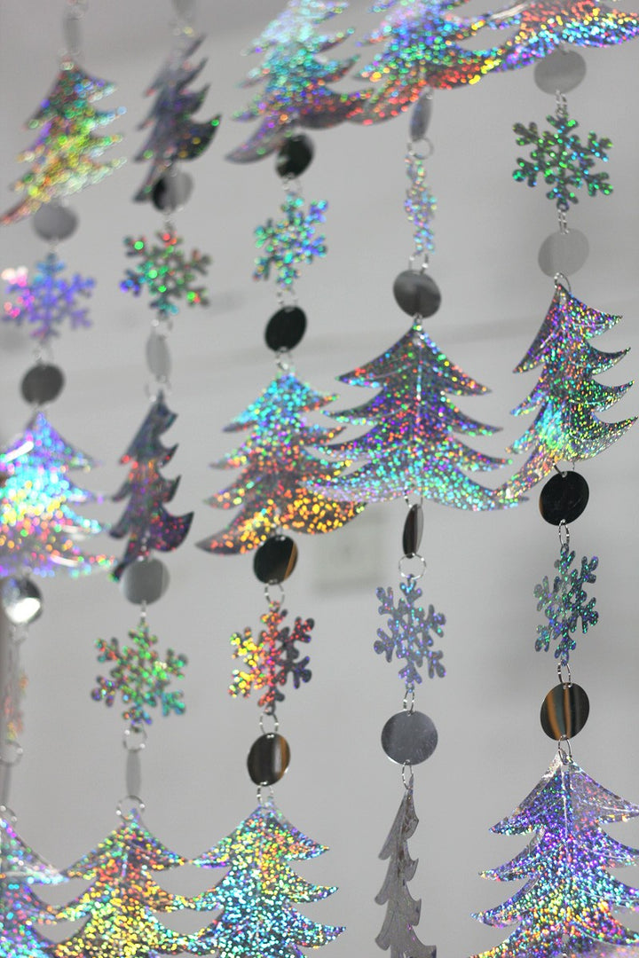Sequined Christmas Trees Party Decor Garland