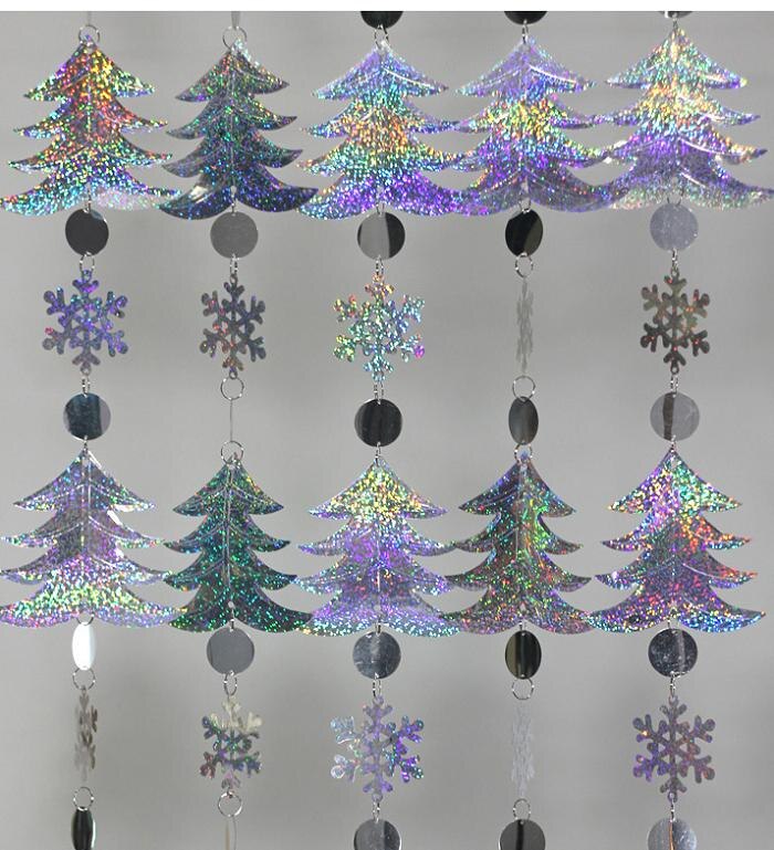 Sequined Christmas Trees Party Decor Garland