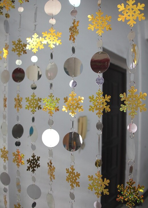 Sequined Christmas Trees Party Decor Garland