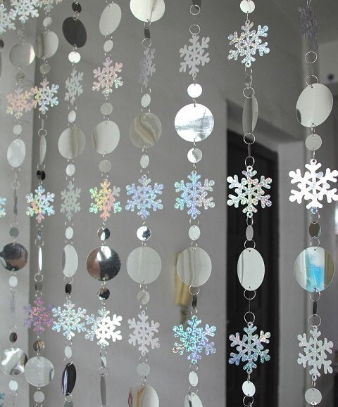 Sequined Christmas Trees Party Decor Garland