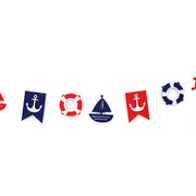 nautical party banner, view 2 - MRSLM