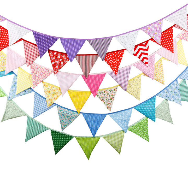 Colorful Cotton Flags Party Banner