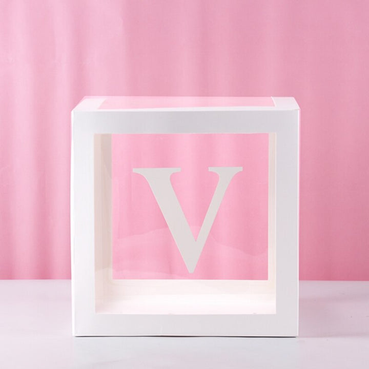 Transparent Letter Patterned Box