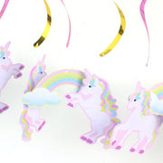 rainbow unicorn party ceiling swirls, view 4 - MRSLM