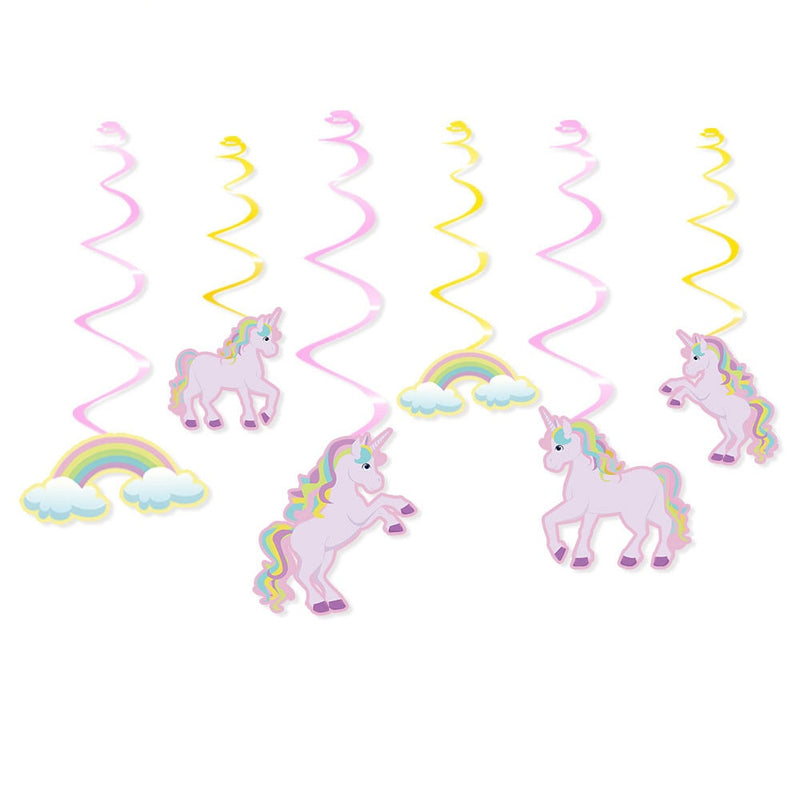 rainbow unicorn party ceiling swirls - MRSLM