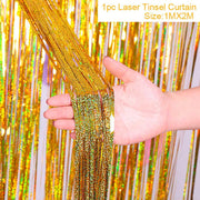 party fringe foil curtain, view 29 - MRSLM