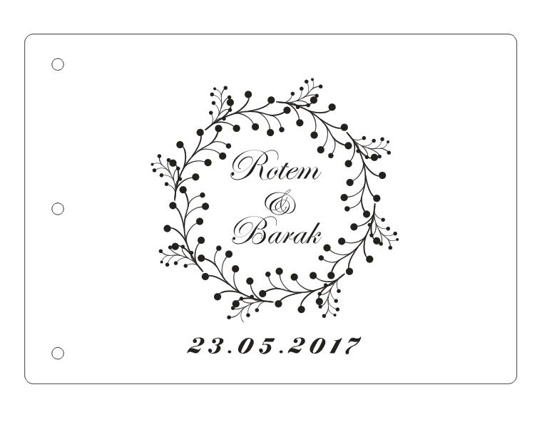 personalized wedding wooden book, view 2 - MRSLM