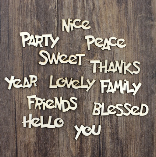 wooden letters for decoration - MRSLM