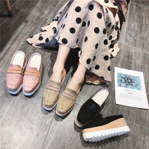 Lazy thick-soled sponge cake sandals - MRSLM