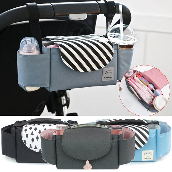 Universal Baby Strollers Organizer Pram Diaper Toy Handing Storage Handy Buggy Hook Bag - MRSLM