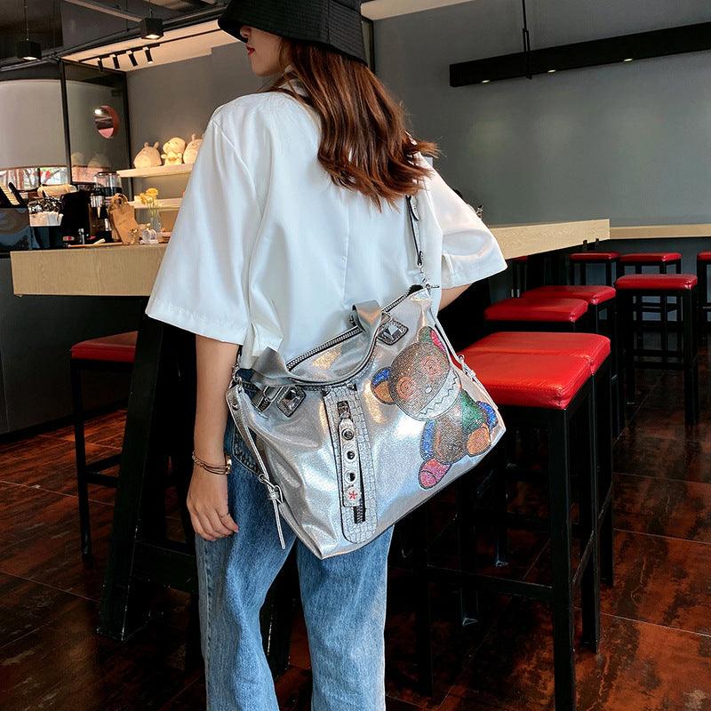 Large-capacity Soft Leather Hot Drilling Single-shoulder Diagonal Bag - MRSLM