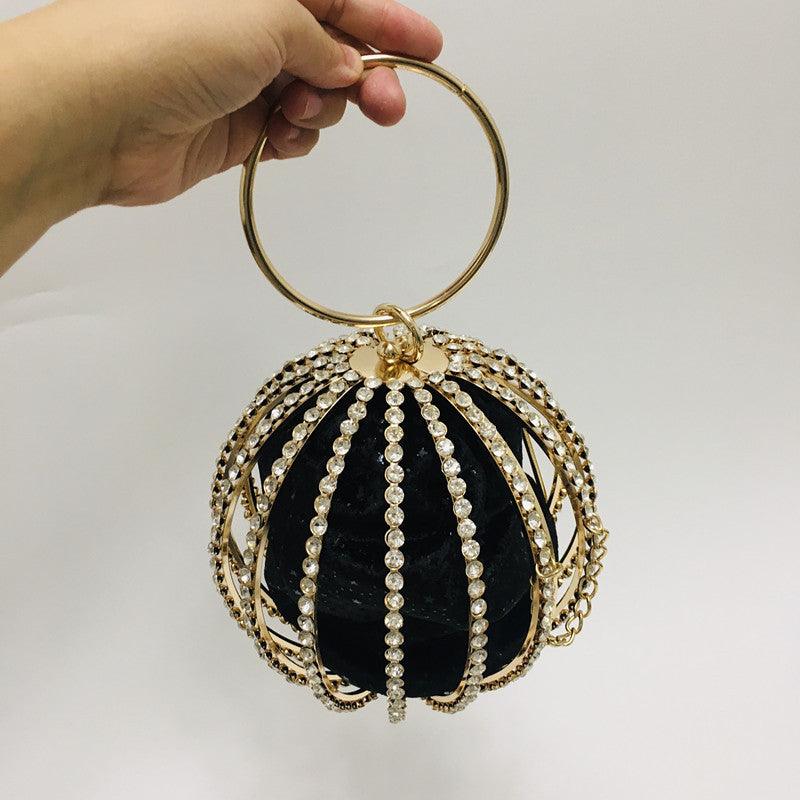 Hollow diamond ball bag dinner bag bird cage bun mother bag handbag - MRSLM