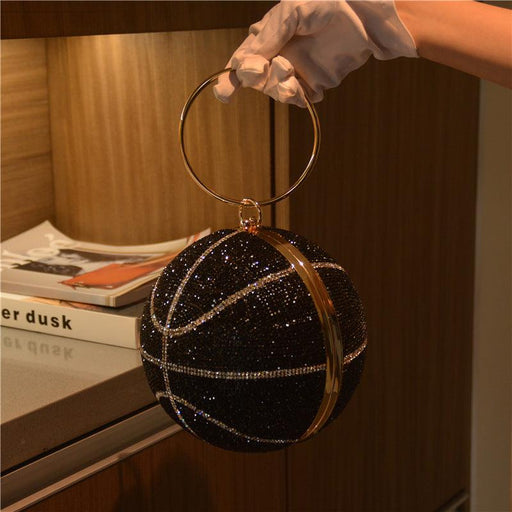 Rhinestone ball crossbody evening bag, view 6 - MRSLM