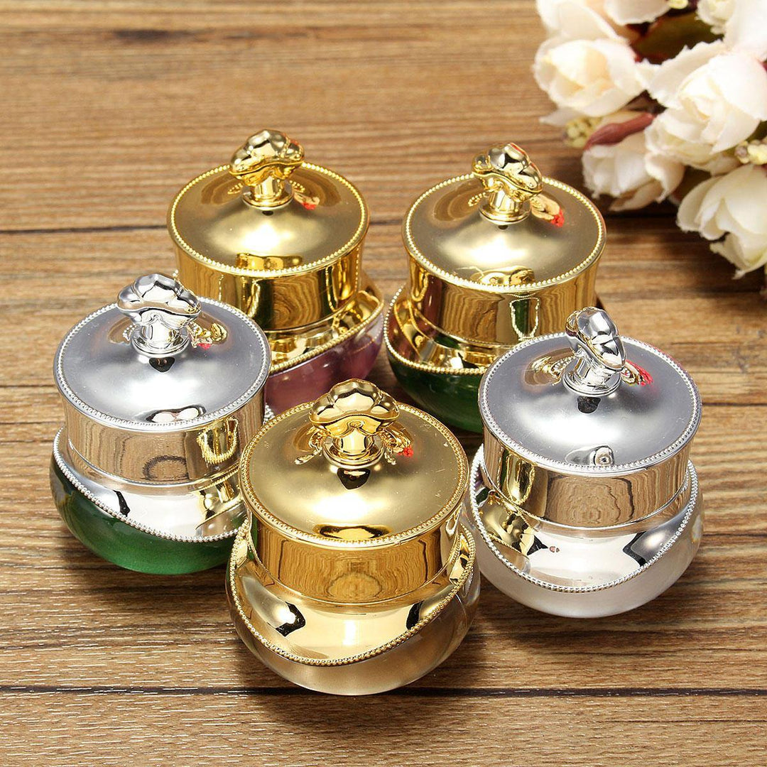 4 Colors Crown Eye Cream Empty Refillable Bottle Container Nail Art Makeup 5g - MRSLM