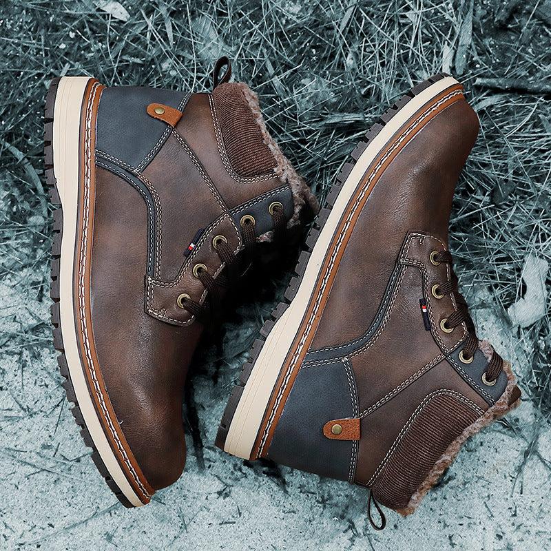 Men's warm Martin boots plus velvet - MRSLM