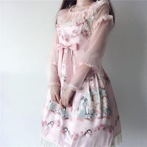 high waist sleeveless lolita dress, view 4 - MRSLM