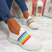 Women's netted rainbow sole sneakers, view 4 - MRSLM