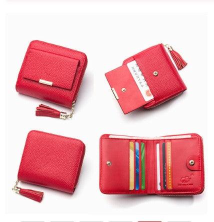 Short wallet high-end purse with lychee grain buck - MRSLM