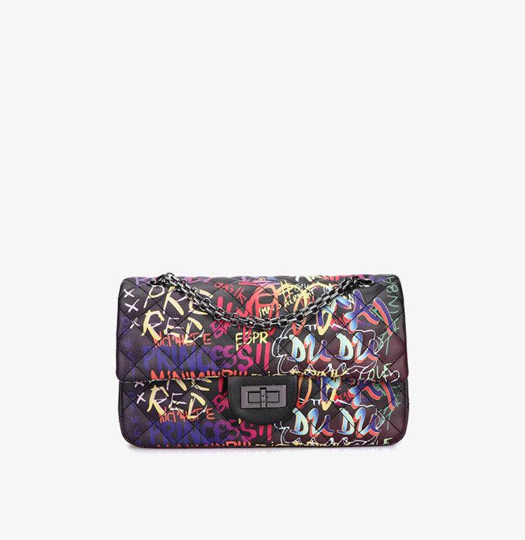 Graffiti alphabet rhombus chain bag - MRSLM