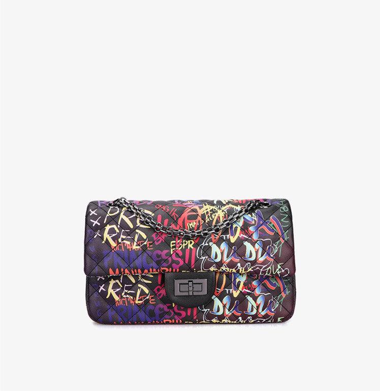 graffiti alphabet rhombus chain bag, view 9 - MRSLM