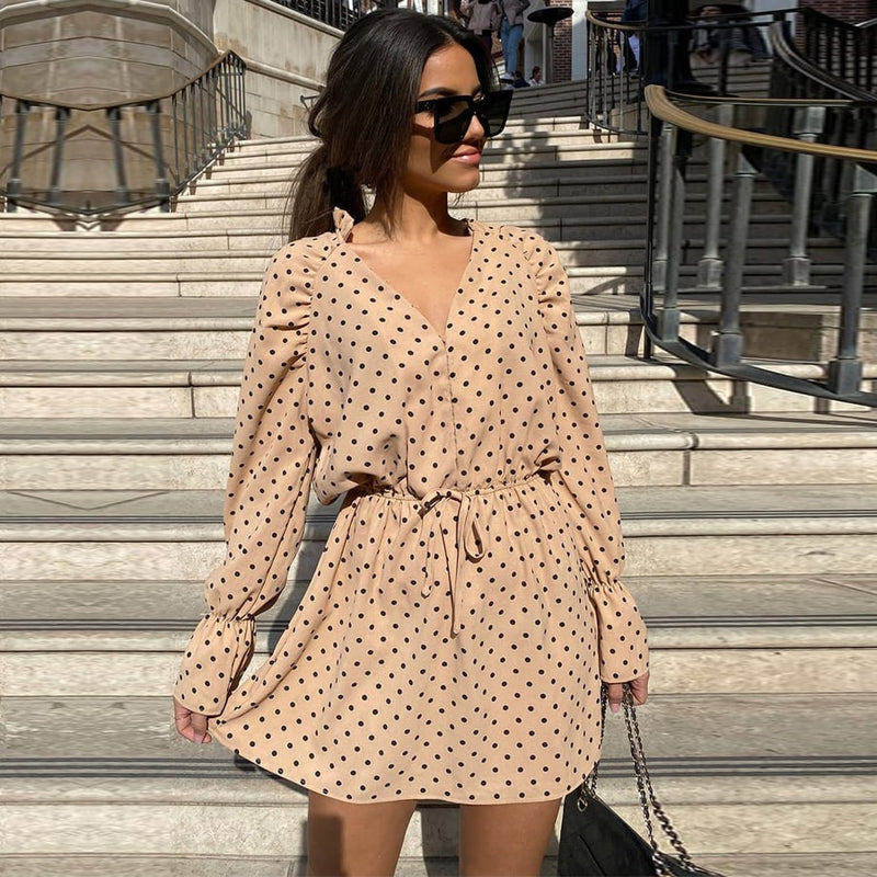 polka dot print mini dress - MRSLM