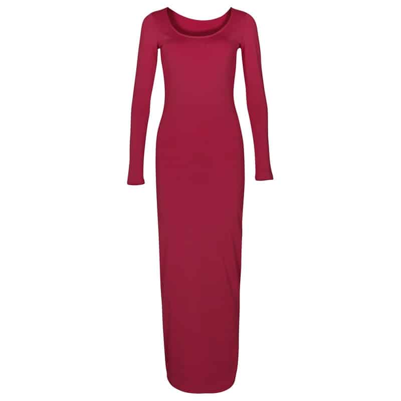 women's turtleneck maxi dress, view 6 - MRSLM