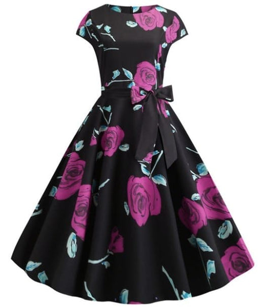 vintage floral printed dress, view 12 - MRSLM
