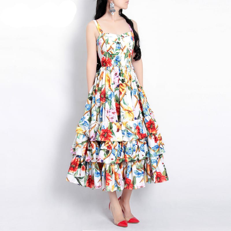 Floral printed sweet dress, view 5 - MRSLM