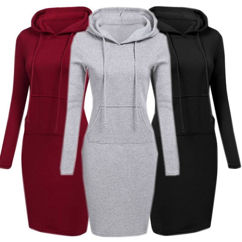 Women's Hooded Warm Dress