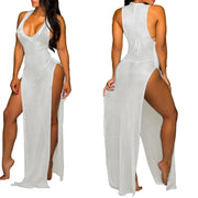 mesh maxi dress, view 6 - MRSLM