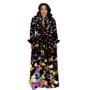 turn down collar maxi dress, view 11 - MRSLM