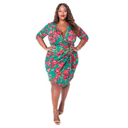 retro style plus size dress, view 2 - MRSLM
