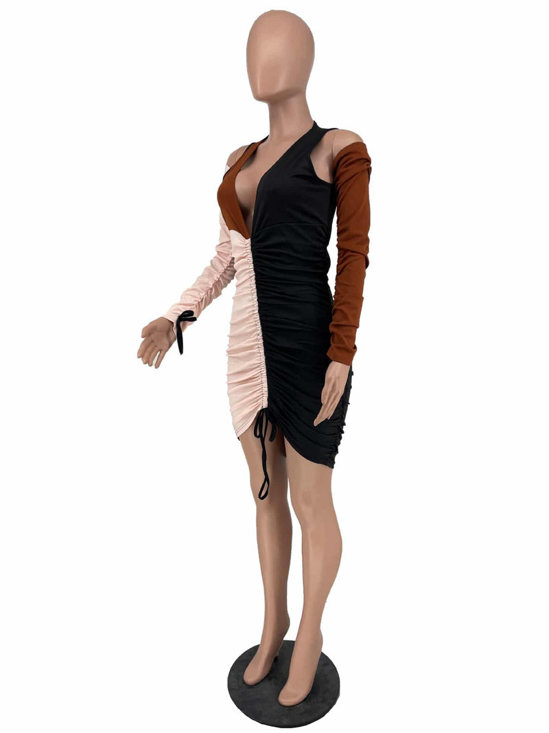 drawstring knee dress, view 7 - MRSLM