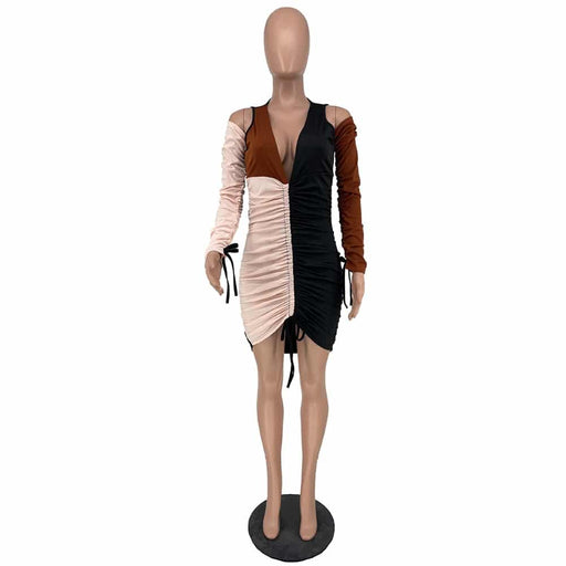 drawstring knee dress, view 2 - MRSLM
