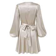 women's satin elegant dress, view 12 - MRSLM