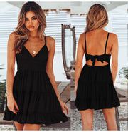 lace backless dress, view 5 - MRSLM