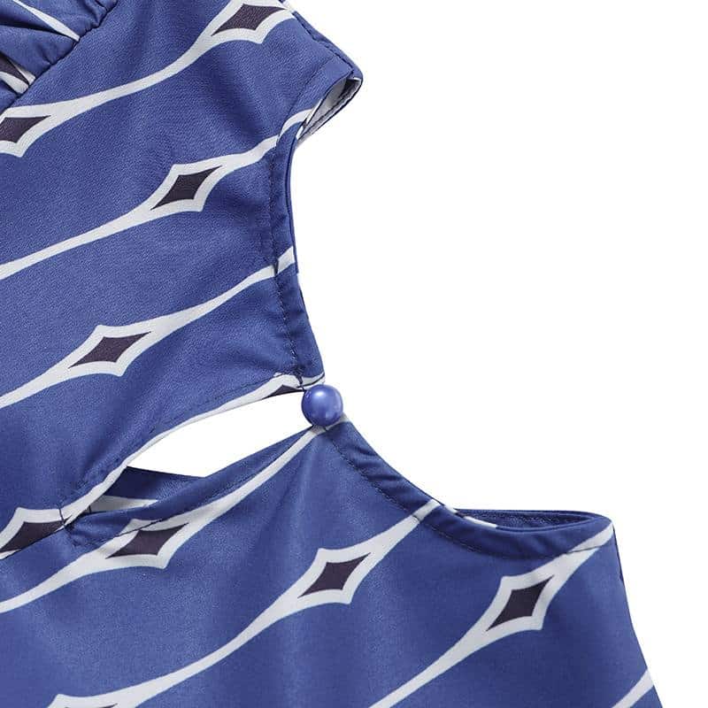 women's maxi dress with lantern sleeve, view 5 - MRSLM