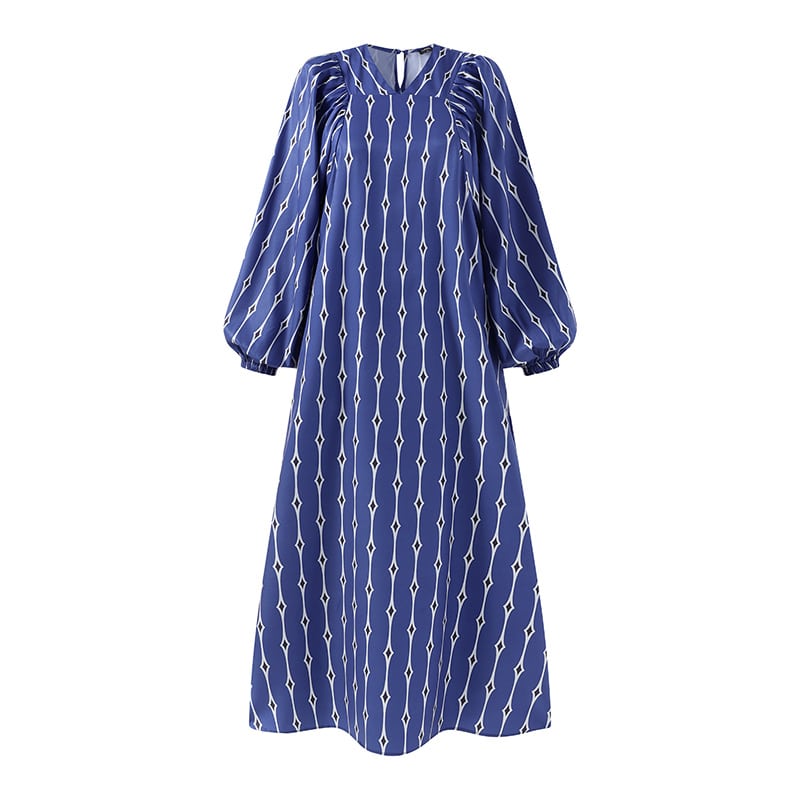 women's maxi dress with lantern sleeve - MRSLM