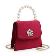 Women's velvet chain shoulder bag, view 7 - MRSLM