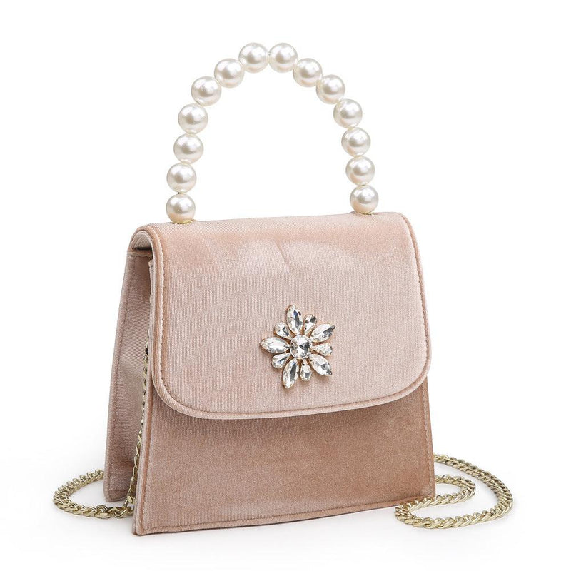 Women's velvet chain shoulder bag, view 9 - MRSLM