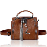 women's cowhide messenger bag, view 5 - MRSLM