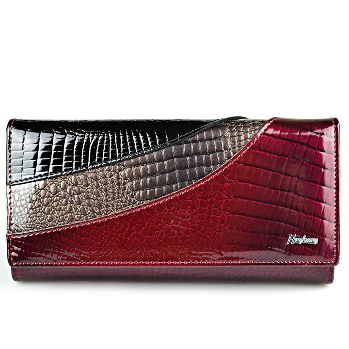 Top layer cowhide patent leather wallet - MRSLM