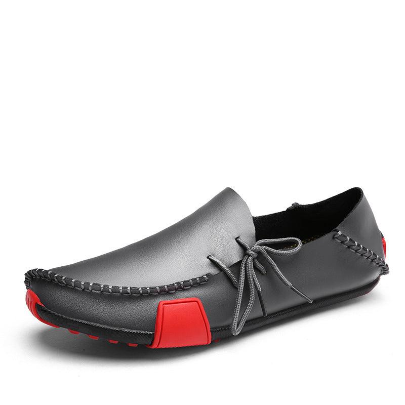 Men's soft flat sole leather shoes, view 5 - MRSLM